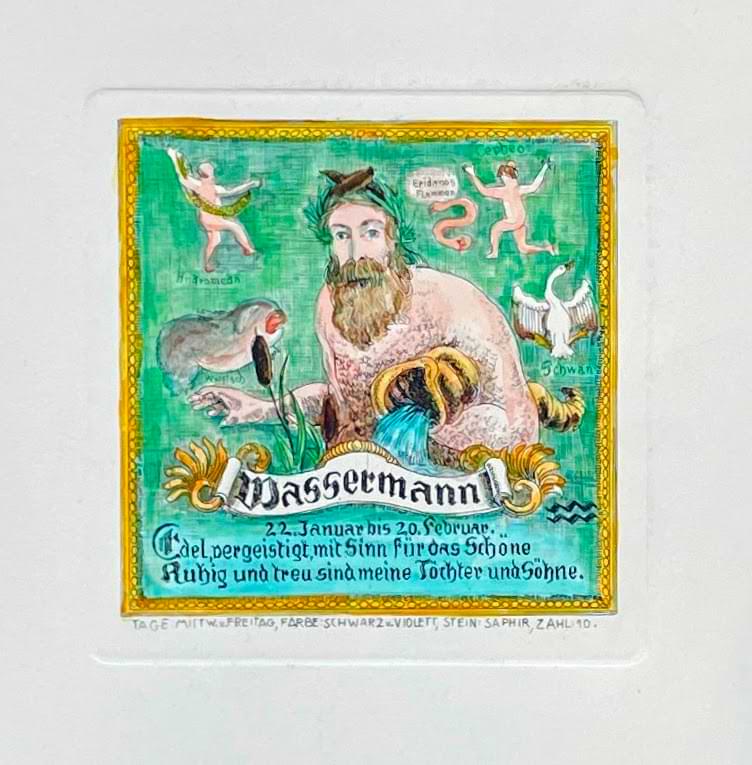 Historische Tierkreiszeichen-Kunstwerke (ca. 1900) – Einzigartige Kupferdrucke auf Büttenpapier