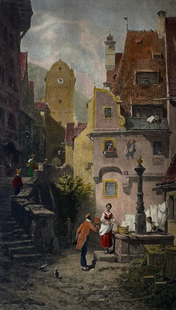 Kupferdruck von Carl Spitzweg aus dem Nachlass des Hanfstaengl Verlags